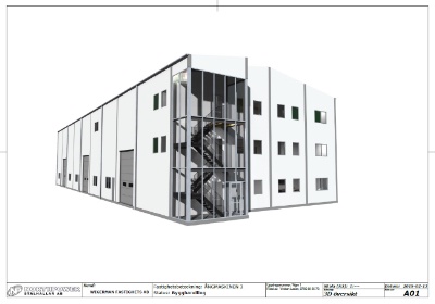 3D-visualisering av stålbyggnad